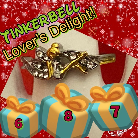 White & yellow gold electroplated fairy ring - Picture 2 of 2